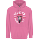 Legendary British Scooter Motorcycle MOD Childrens Kids Hoodie Azalea