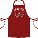 Legendary British Scooter Motorcycle MOD Cotton Apron 100% Organic Maroon