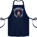 Legendary British Scooter Motorcycle MOD Cotton Apron 100% Organic Navy Blue