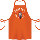 Legendary British Scooter Motorcycle MOD Cotton Apron 100% Organic Orange