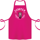 Legendary British Scooter Motorcycle MOD Cotton Apron 100% Organic Pink