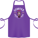 Legendary British Scooter Motorcycle MOD Cotton Apron 100% Organic Purple