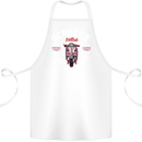 Legendary British Scooter Motorcycle MOD Cotton Apron 100% Organic White