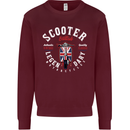 Legendary British Scooter Motorcycle MOD Kids Sweatshirt Jumper Maroon