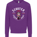 Legendary British Scooter Motorcycle MOD Kids Sweatshirt Jumper Purple