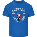 Legendary British Scooter Motorcycle MOD Kids T-Shirt Childrens Royal Blue