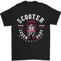 Legendary British Scooter Motorcycle MOD Mens T-Shirt Cotton Gildan Black