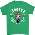 Legendary British Scooter Motorcycle MOD Mens T-Shirt Cotton Gildan Irish Green