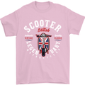 Legendary British Scooter Motorcycle MOD Mens T-Shirt Cotton Gildan Light Pink