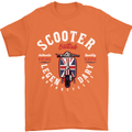 Legendary British Scooter Motorcycle MOD Mens T-Shirt Cotton Gildan Orange