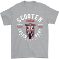 Legendary British Scooter Motorcycle MOD Mens T-Shirt Cotton Gildan Sports Grey