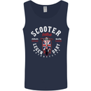 Legendary British Scooter Motorcycle MOD Mens Vest Tank Top Navy Blue