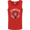 Legendary British Scooter Motorcycle MOD Mens Vest Tank Top Red