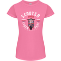 Legendary British Scooter Motorcycle MOD Womens Petite Cut T-Shirt Azalea