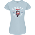 Legendary British Scooter Motorcycle MOD Womens Petite Cut T-Shirt Light Blue