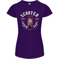 Legendary British Scooter Motorcycle MOD Womens Petite Cut T-Shirt Purple