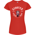 Legendary British Scooter Motorcycle MOD Womens Petite Cut T-Shirt Red