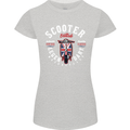 Legendary British Scooter Motorcycle MOD Womens Petite Cut T-Shirt Sports Grey