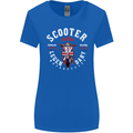 Legendary British Scooter Motorcycle MOD Womens Wider Cut T-Shirt Royal Blue