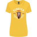 Legendary British Scooter Motorcycle MOD Womens Wider Cut T-Shirt Yellow