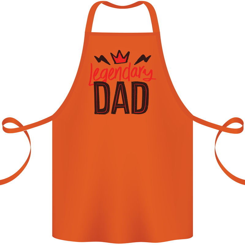 Legendary Dad Fathers Day Cotton Apron 100% Organic Orange