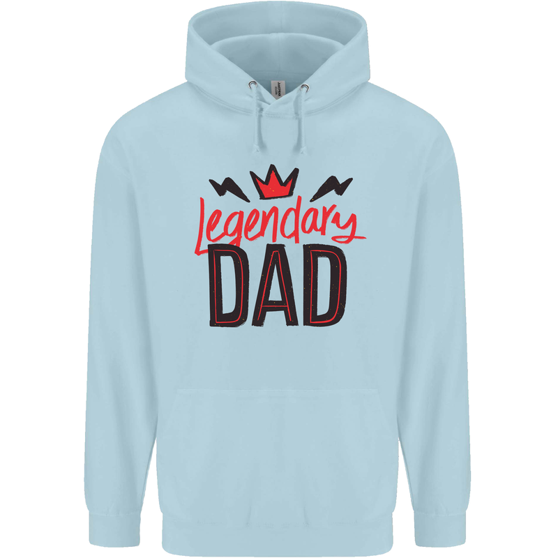 Legendary Dad Fathers Day Mens 80% Cotton Hoodie Light Blue