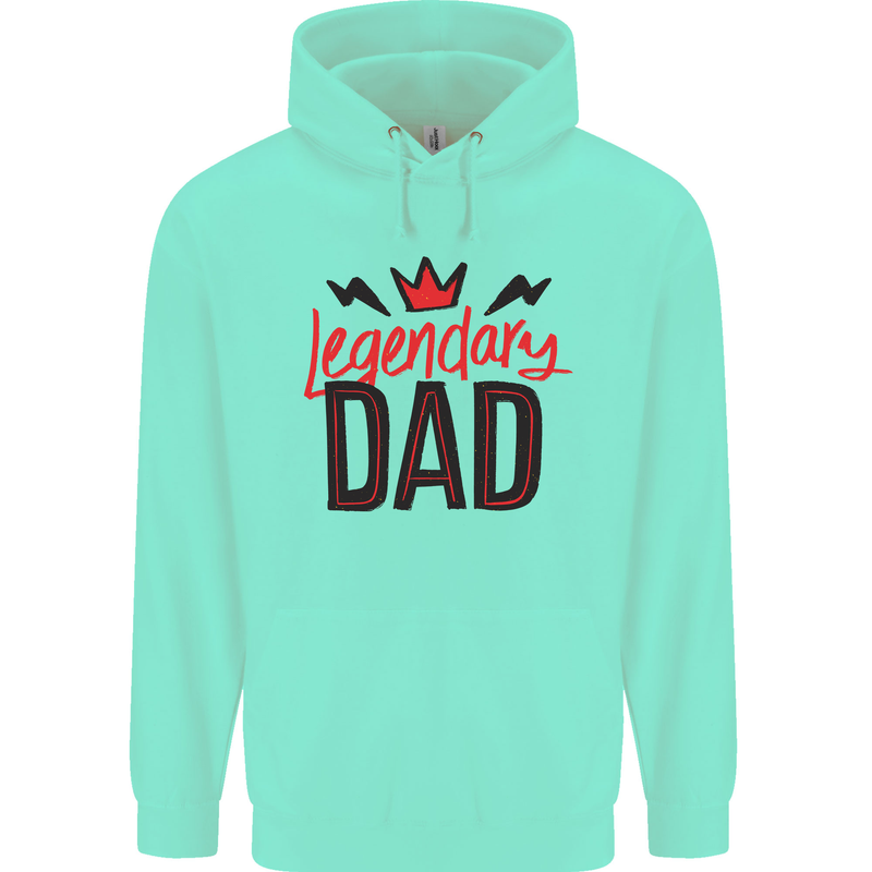 Legendary Dad Fathers Day Mens 80% Cotton Hoodie Peppermint