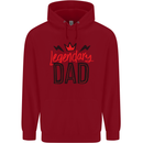 Legendary Dad Fathers Day Mens 80% Cotton Hoodie Red