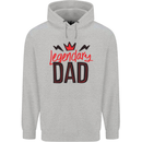 Legendary Dad Fathers Day Mens 80% Cotton Hoodie Sports Grey