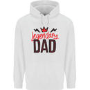Legendary Dad Fathers Day Mens 80% Cotton Hoodie White
