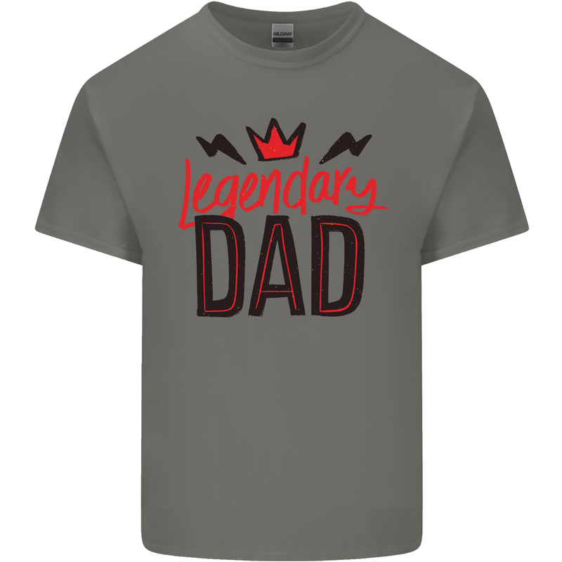 Legendary Dad Fathers Day Mens Cotton T-Shirt Tee Top Charcoal