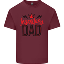 Legendary Dad Fathers Day Mens Cotton T-Shirt Tee Top Maroon
