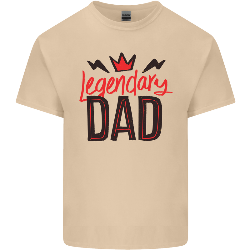 Legendary Dad Fathers Day Mens Cotton T-Shirt Tee Top Sand