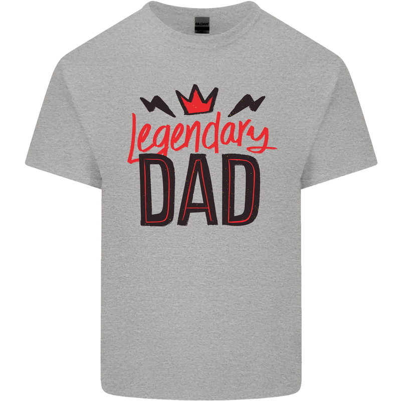 Legendary Dad Fathers Day Mens Cotton T-Shirt Tee Top Sports Grey