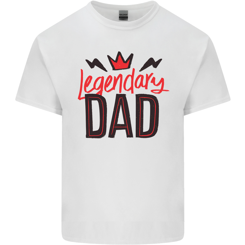 Legendary Dad Fathers Day Mens Cotton T-Shirt Tee Top White