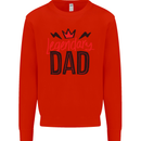 Legendary Dad Fathers Day Mens Sweatshirt Jumper Bright Red