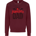 Legendary Dad Fathers Day Mens Sweatshirt Jumper Maroon