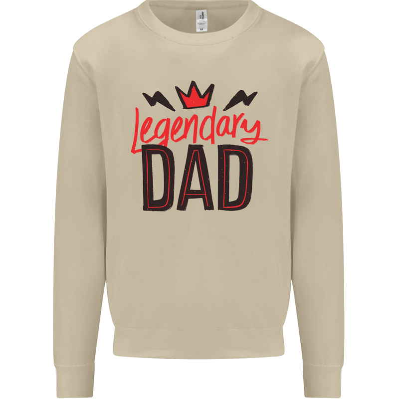 Legendary Dad Fathers Day Mens Sweatshirt Jumper Sand