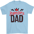 Legendary Dad Fathers Day Mens T-Shirt Cotton Gildan Light Blue