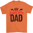 Legendary Dad Fathers Day Mens T-Shirt Cotton Gildan Orange