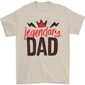 Legendary Dad Fathers Day Mens T-Shirt Cotton Gildan Sand