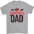 Legendary Dad Fathers Day Mens T-Shirt Cotton Gildan Sports Grey