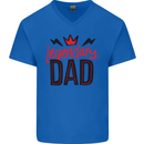 Legendary Dad Fathers Day Mens V-Neck Cotton T-Shirt Royal Blue