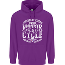 Legendary Motorcycle Riders Motorbike Biker Mens 80% Cotton Hoodie Purple