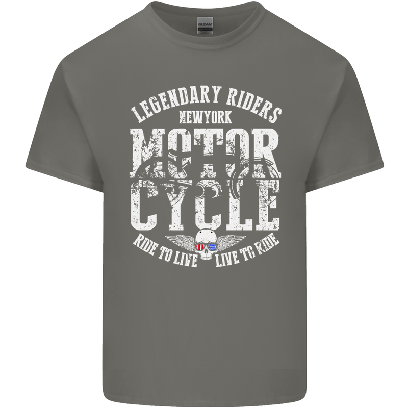 Legendary Motorcycle Riders Motorbike Biker Mens Cotton T-Shirt Tee Top Charcoal