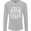 Legendary Motorcycle Riders Motorbike Biker Mens Long Sleeve T-Shirt Sports Grey