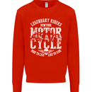 Legendary Motorcycle Riders Motorbike Biker Mens Sweatshirt Jumper Bright Red