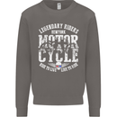 Legendary Motorcycle Riders Motorbike Biker Mens Sweatshirt Jumper Charcoal
