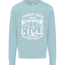 Legendary Motorcycle Riders Motorbike Biker Mens Sweatshirt Jumper Light Blue