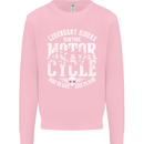 Legendary Motorcycle Riders Motorbike Biker Mens Sweatshirt Jumper Light Pink